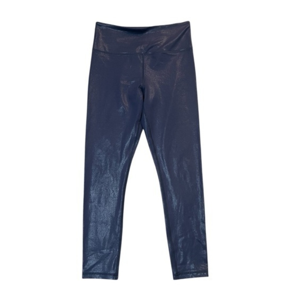 Zyia Blue Shimmer High Rise Leggings Size 6-8